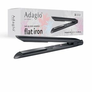 Adagio Not So Mini Ceramic Flat Iron - Matte Black ( NEW IN BOX )